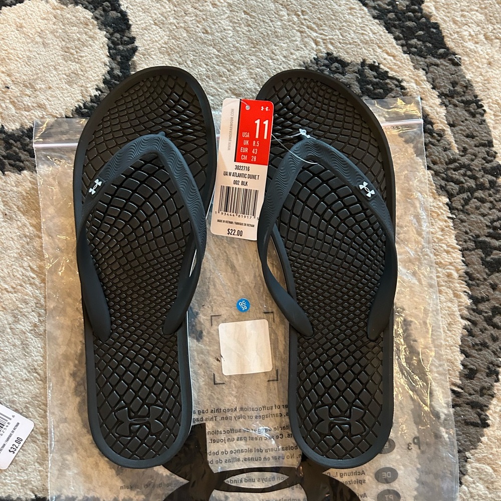 Under Armour Black Flip Flops